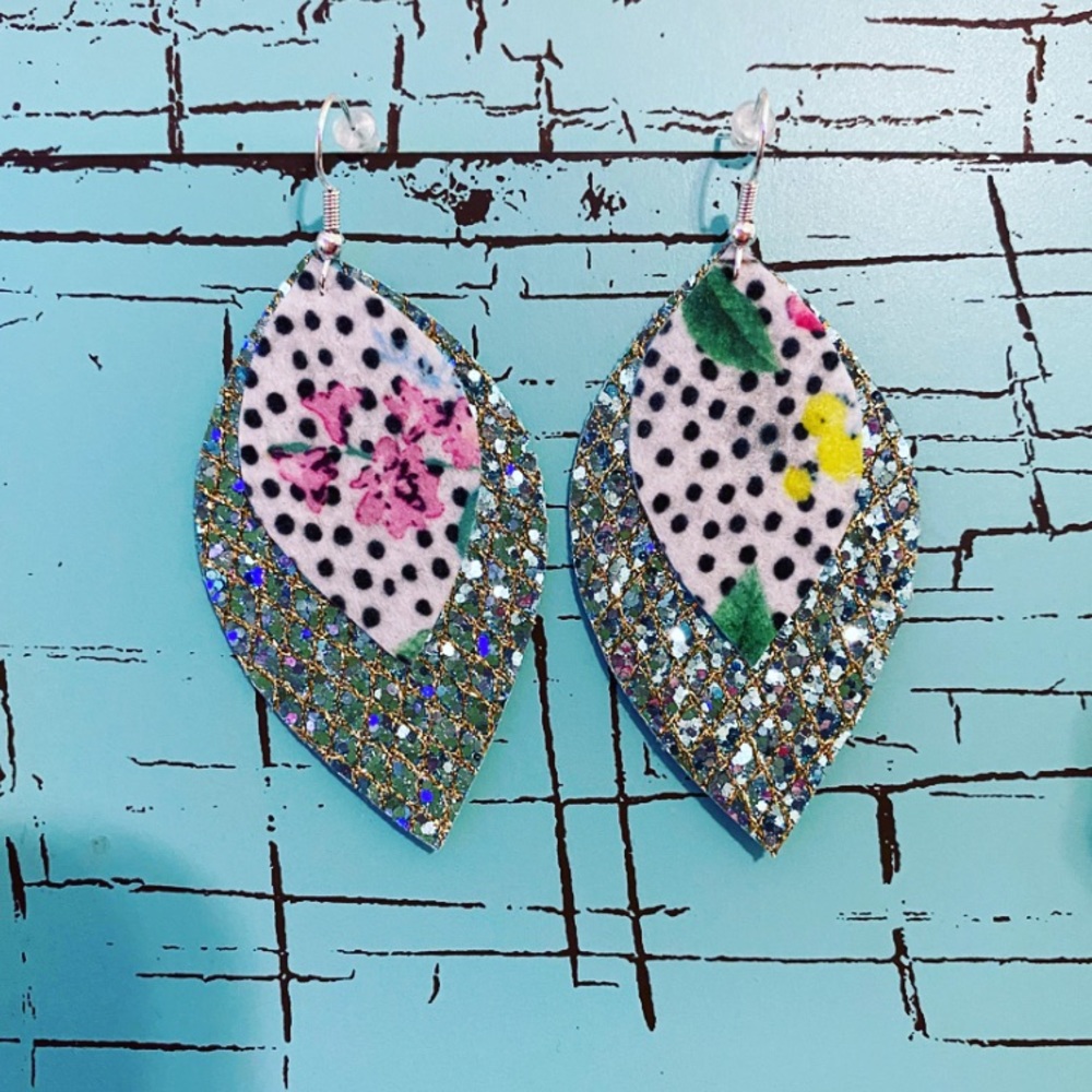 4/$15 Faux Leather Earrings